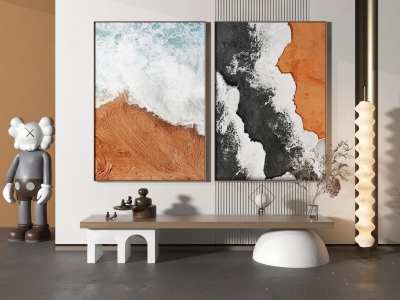 现代装饰画3D模型下载